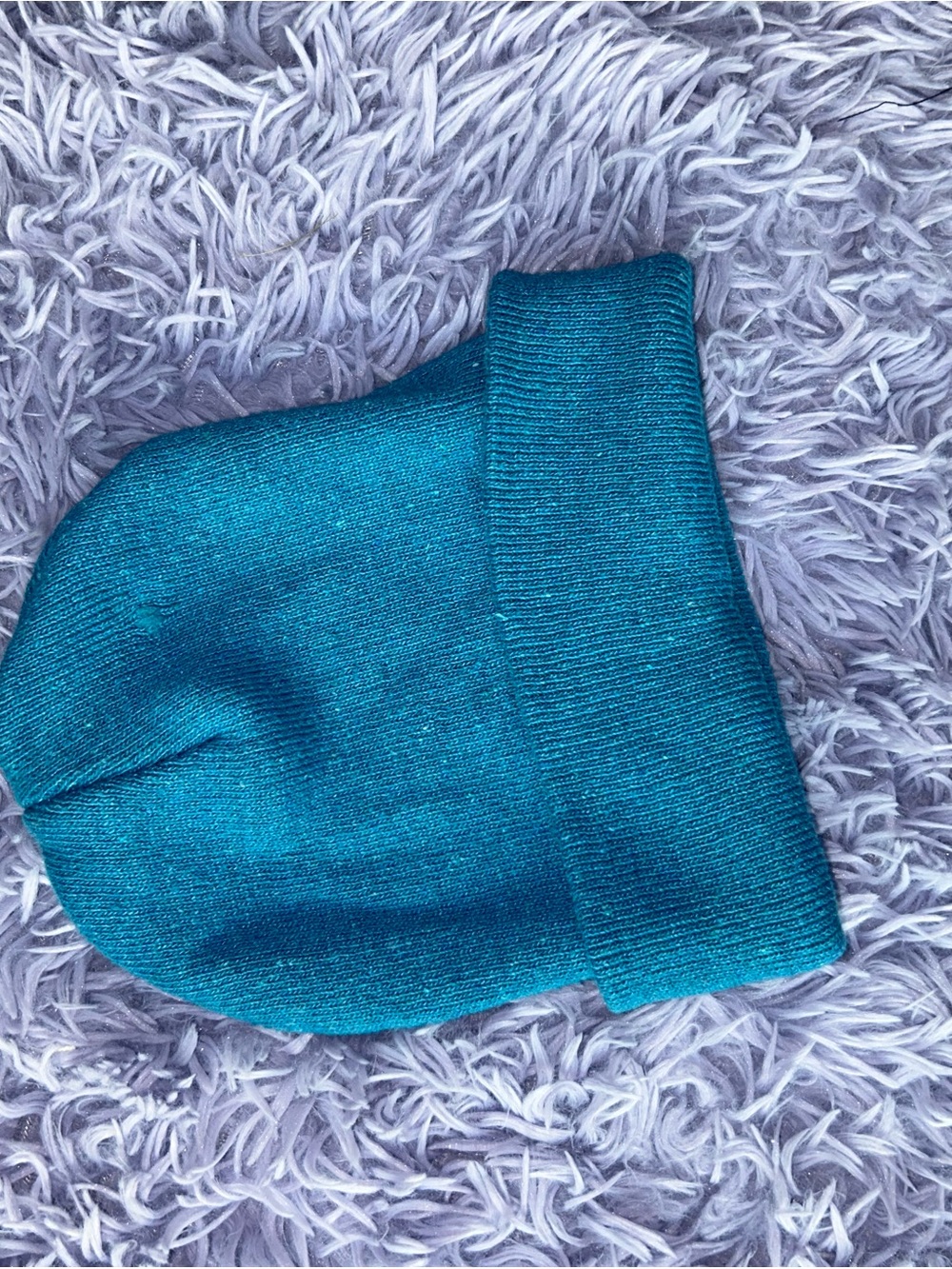 Women's Teal Knit Beanie Hat - Brand Unspecified